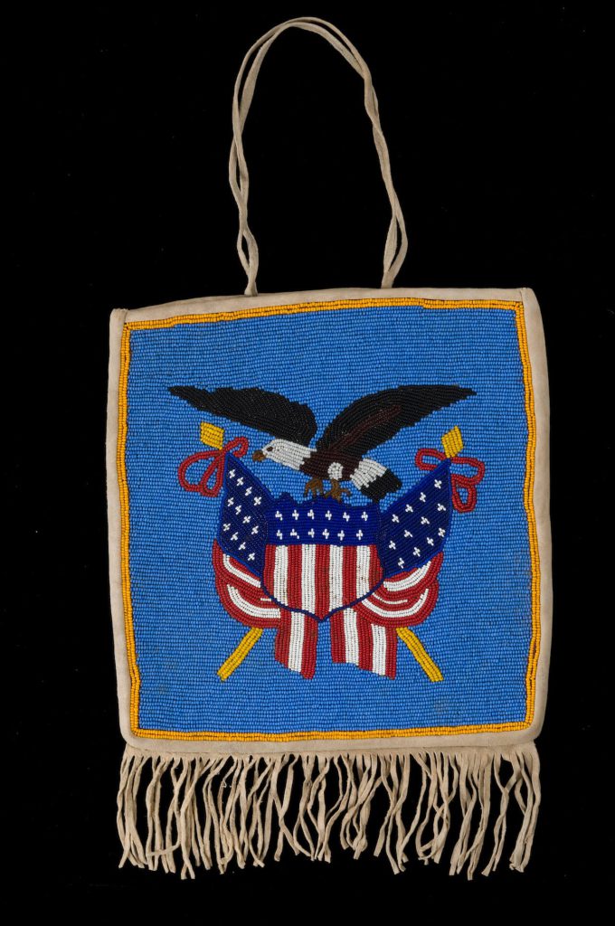 “Eaglen and American Flag” Flat Bag